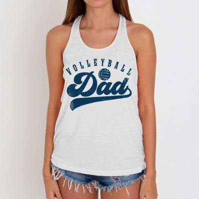 Volleyball Dad Gifts Daddy Father's Day Women's Knotted Racerback Tank