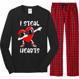 Valentines Day Gift Love Dabbing Heart Meaningful Gift Long Sleeve Pajama Set