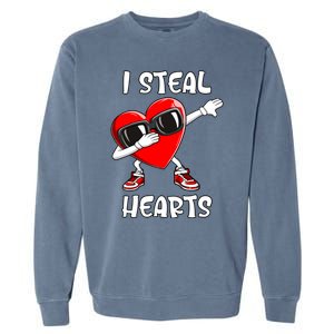 Valentines Day Gift Love Dabbing Heart Meaningful Gift Garment-Dyed Sweatshirt