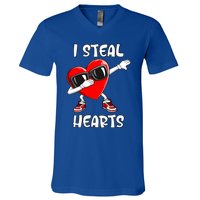 Valentines Day Gift Love Dabbing Heart Meaningful Gift V-Neck T-Shirt