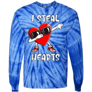 Valentines Day Gift Love Dabbing Heart Meaningful Gift Tie-Dye Long Sleeve Shirt