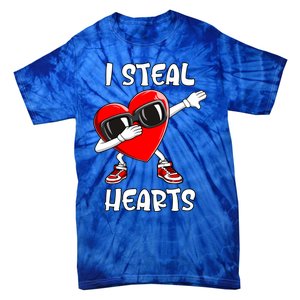 Valentines Day Gift Love Dabbing Heart Meaningful Gift Tie-Dye T-Shirt