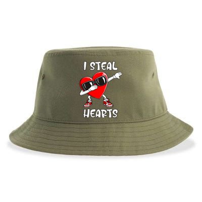 Valentines Day Gift Love Dabbing Heart Meaningful Gift Sustainable Bucket Hat