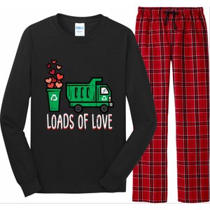 Valentines Day Garbage Truck Loads Of Love Gift Long Sleeve Pajama Set