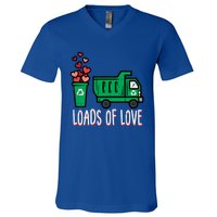 Valentines Day Garbage Truck Loads Of Love Gift V-Neck T-Shirt