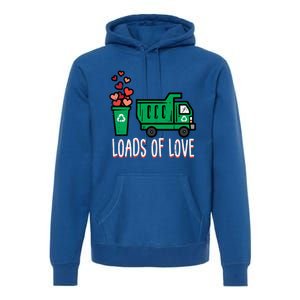 Valentines Day Garbage Truck Loads Of Love Gift Premium Hoodie