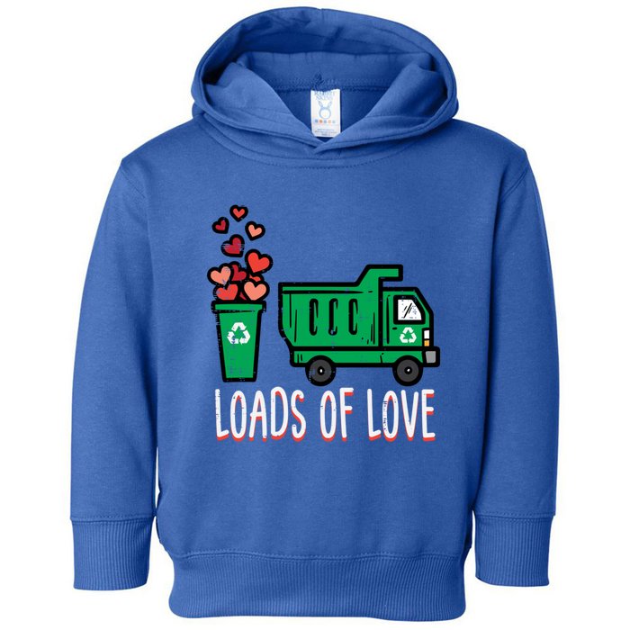 Valentines Day Garbage Truck Loads Of Love Gift Toddler Hoodie