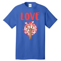 Valentines Day Gift Love Tree Heart Valentines Funny Gift Tall T-Shirt