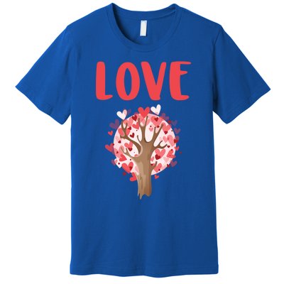 Valentines Day Gift Love Tree Heart Valentines Funny Gift Premium T-Shirt