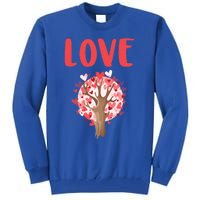 Valentines Day Gift Love Tree Heart Valentines Funny Gift Tall Sweatshirt