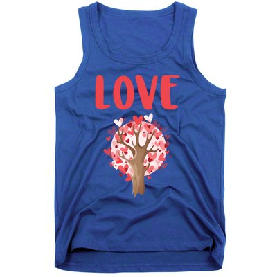 Valentines Day Gift Love Tree Heart Valentines Funny Gift Tank Top