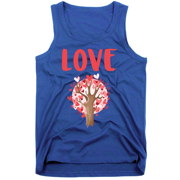 Valentines Day Gift Love Tree Heart Valentines Funny Gift Tank Top