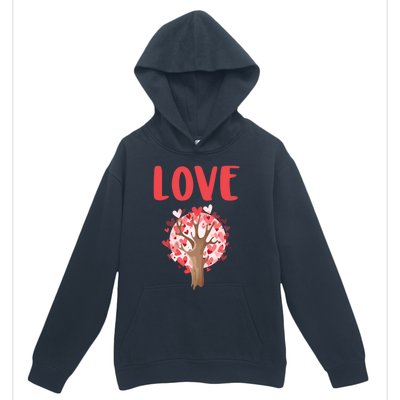 Valentines Day Gift Love Tree Heart Valentines Funny Gift Urban Pullover Hoodie