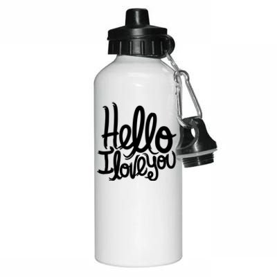 Valentine's Day Gift Meaningful Gift Hello I Love You Gift Aluminum Water Bottle