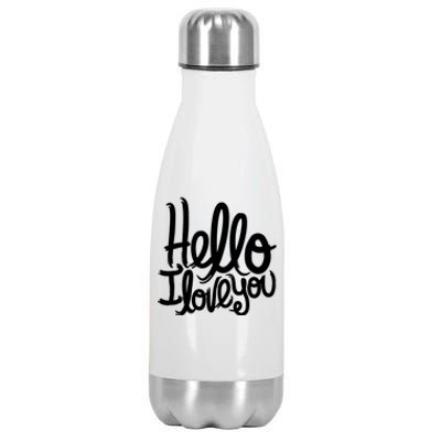 Valentine's Day Gift Meaningful Gift Hello I Love You Gift Stainless Steel Insulated Water Bottle