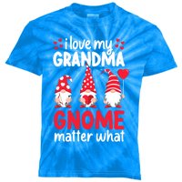 Valentines Day Grandma Love Gnomes Red Heart Funny Cool Gift Kids Tie-Dye T-Shirt