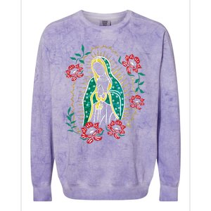 Virgen De Guadalupe Colorblast Crewneck Sweatshirt