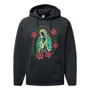 Virgen De Guadalupe Performance Fleece Hoodie