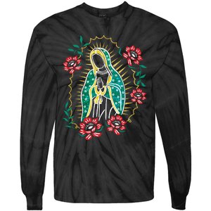 Virgen De Guadalupe Tie-Dye Long Sleeve Shirt