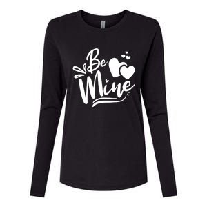 Valentine's Day Graphic Be Mine Hearts Cute Gift Womens Cotton Relaxed Long Sleeve T-Shirt