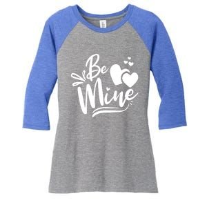 Valentine's Day Graphic Be Mine Hearts Cute Gift Women's Tri-Blend 3/4-Sleeve Raglan Shirt