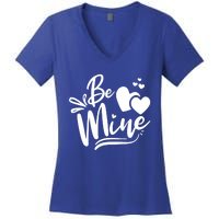 Valentine's Day Graphic Be Mine Hearts Cute Gift Women's V-Neck T-Shirt