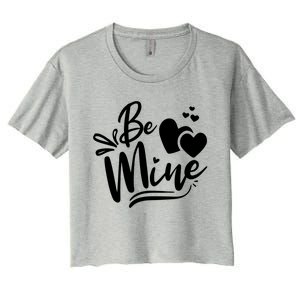 Valentine's Day Graphic Be Mine Hearts Cute Gift Women's Crop Top Tee