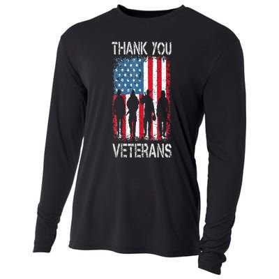 Veterans Day Gifts Thank You Veterans Proud Cooling Performance Long Sleeve Crew