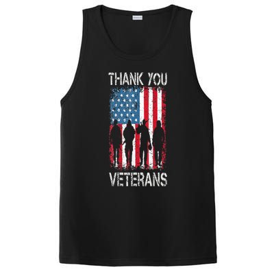 Veterans Day Gifts Thank You Veterans Proud PosiCharge Competitor Tank