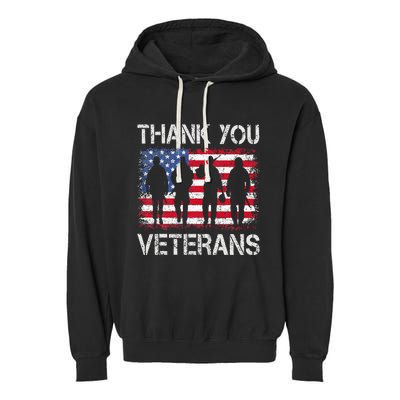 Veterans Day Gifts Thank You Veterans Proud Garment-Dyed Fleece Hoodie