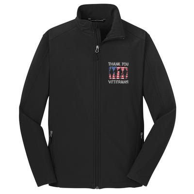 Veterans Day Gifts Thank You Veterans Proud Core Soft Shell Jacket