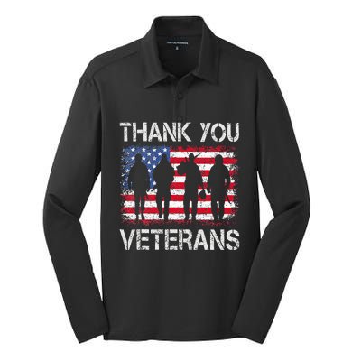 Veterans Day Gifts Thank You Veterans Proud Silk Touch Performance Long Sleeve Polo