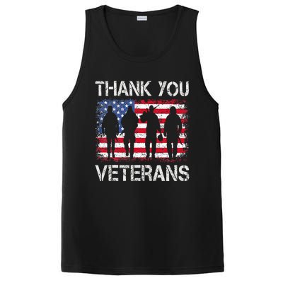 Veterans Day Gifts Thank You Veterans Proud PosiCharge Competitor Tank