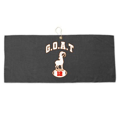 Vintage Distressed Goat 12 Football Large Microfiber Waffle Golf Towel