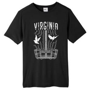 Virginia Disc Golf Player Breaking Chains Birdie Gift Tall Fusion ChromaSoft Performance T-Shirt