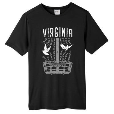 Virginia Disc Golf Player Breaking Chains Birdie Gift Tall Fusion ChromaSoft Performance T-Shirt