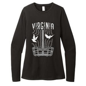 Virginia Disc Golf Player Breaking Chains Birdie Gift Womens CVC Long Sleeve Shirt