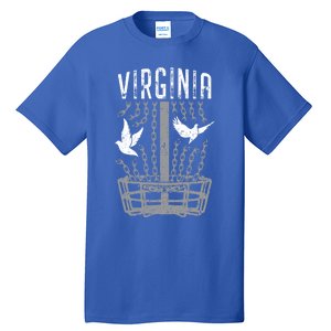 Virginia Disc Golf Player Breaking Chains Birdie Gift Tall T-Shirt