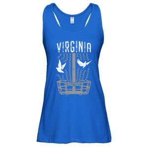 Virginia Disc Golf Player Breaking Chains Birdie Gift Ladies Essential Flowy Tank