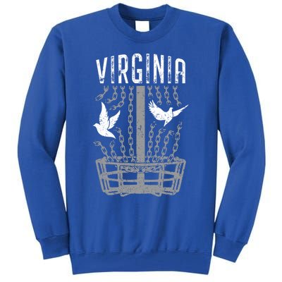 Virginia Disc Golf Player Breaking Chains Birdie Gift Tall Sweatshirt