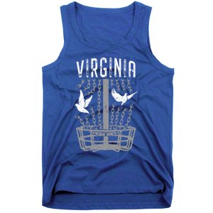 Virginia Disc Golf Player Breaking Chains Birdie Gift Tank Top