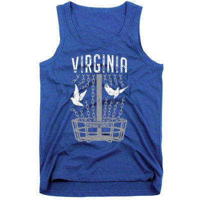 Virginia Disc Golf Player Breaking Chains Birdie Gift Tank Top