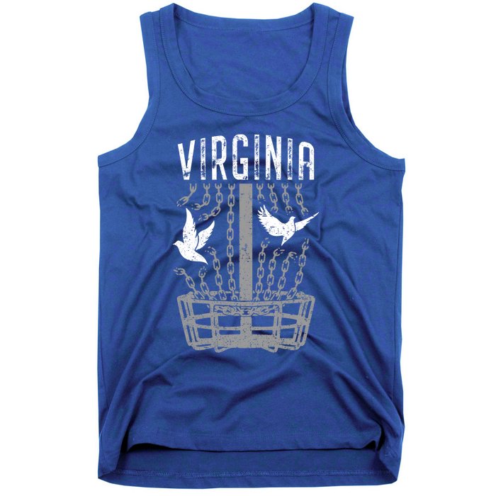 Virginia Disc Golf Player Breaking Chains Birdie Gift Tank Top