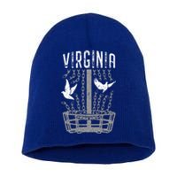 Virginia Disc Golf Player Breaking Chains Birdie Gift Short Acrylic Beanie