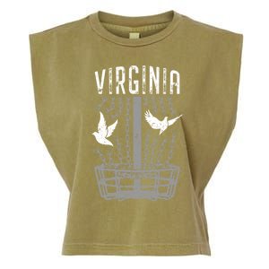 Virginia Disc Golf Player Breaking Chains Birdie Gift Garment-Dyed Women's Muscle Tee