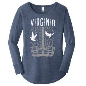 Virginia Disc Golf Player Breaking Chains Birdie Gift Women's Perfect Tri Tunic Long Sleeve Shirt