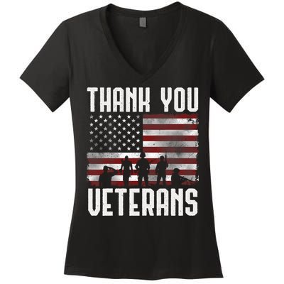 Veterans Day Gifts Thank You Veterans Proud Women's V-Neck T-Shirt