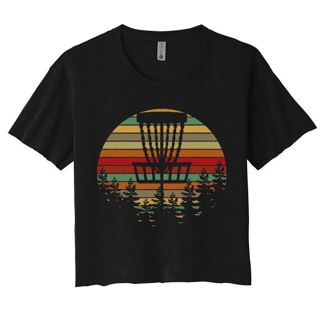 Vintage Disc Golf Frisbee Golf Frolf Flying Disc Sport Crop Top