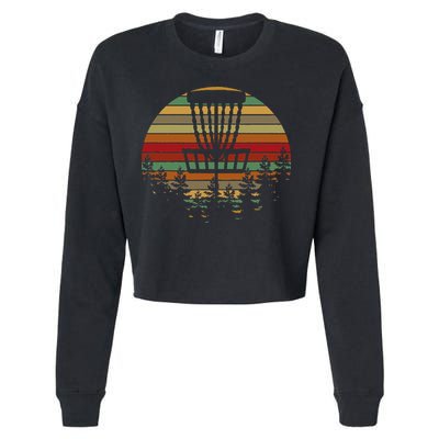 Vintage Disc Golf Frisbee Golf Frolf Flying Disc Sport Cropped Pullover Crew