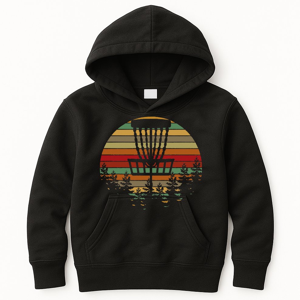 Vintage Disc Golf Frisbee Golf Frolf Flying Disc Sport Kids Hoodie